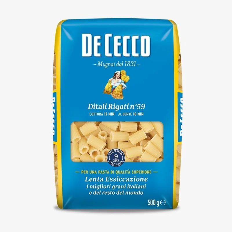 Ditali Rigati N°559 De Cecco, prodotto DPF