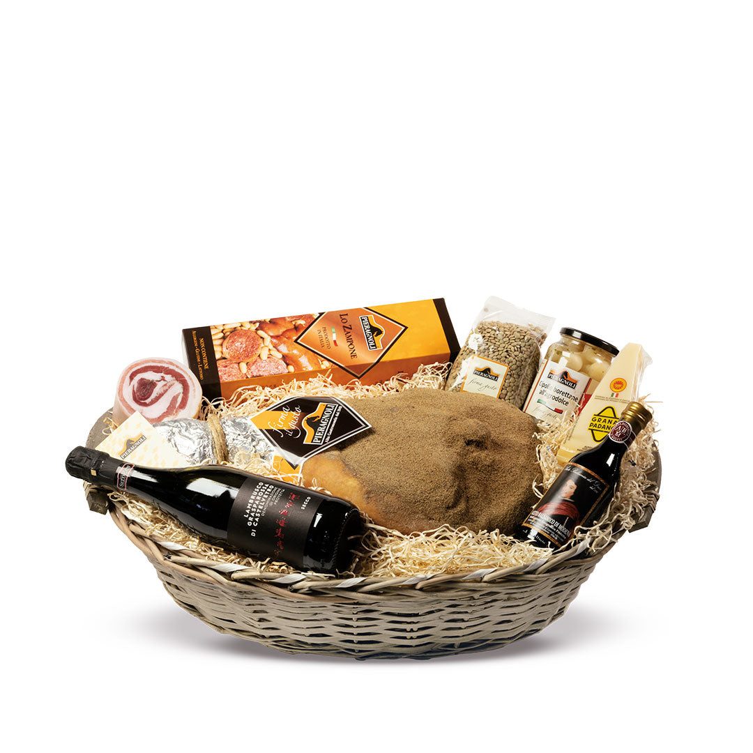 Cesta Emilia: cesta regalo personalizzata con prodotti tipici toscani