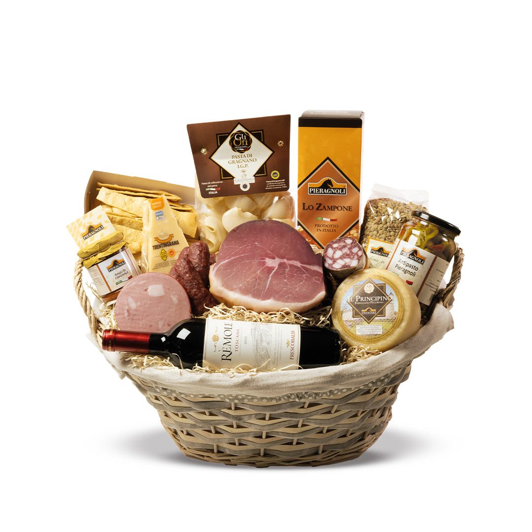 Cesta Vallata: cesta regalo personalizzata con prodotti tipici toscani