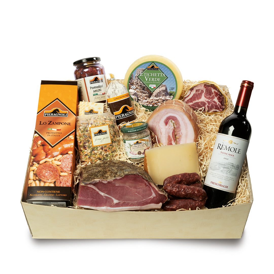 Confezione Agreste: confezione regalo personalizzata con prodotti tipici toscani