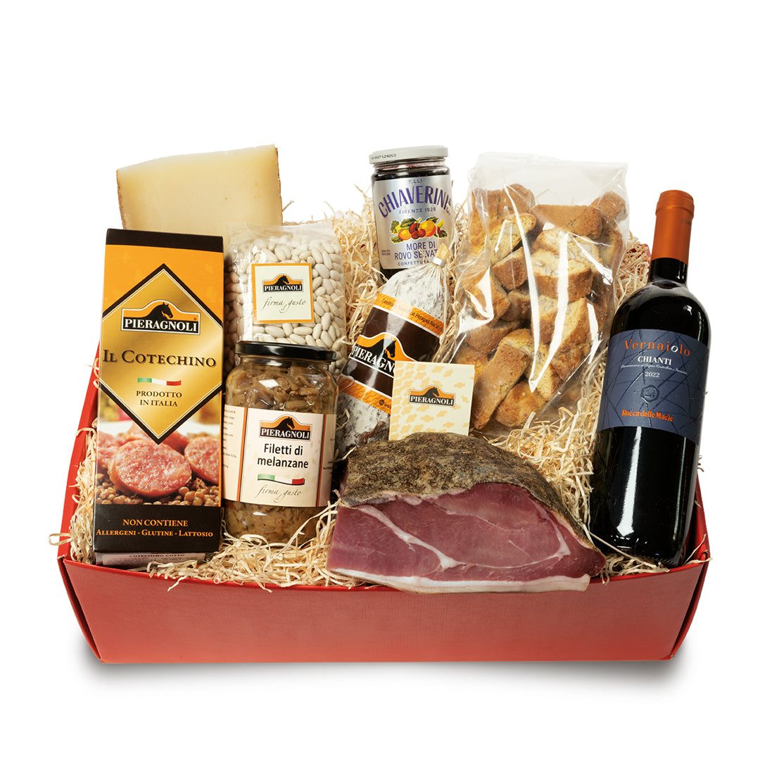 Confezione Borgo: confezione regalo personalizzata con prodotti tipici toscani